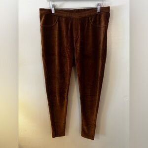 Brown Velvet Leggings